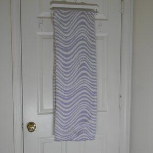 Purple Blanket Share Oeko-Tex White Swirl Stripe Zebra Prin Decorative Throw NW
